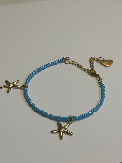 Sjøstjerne armbånd - blå